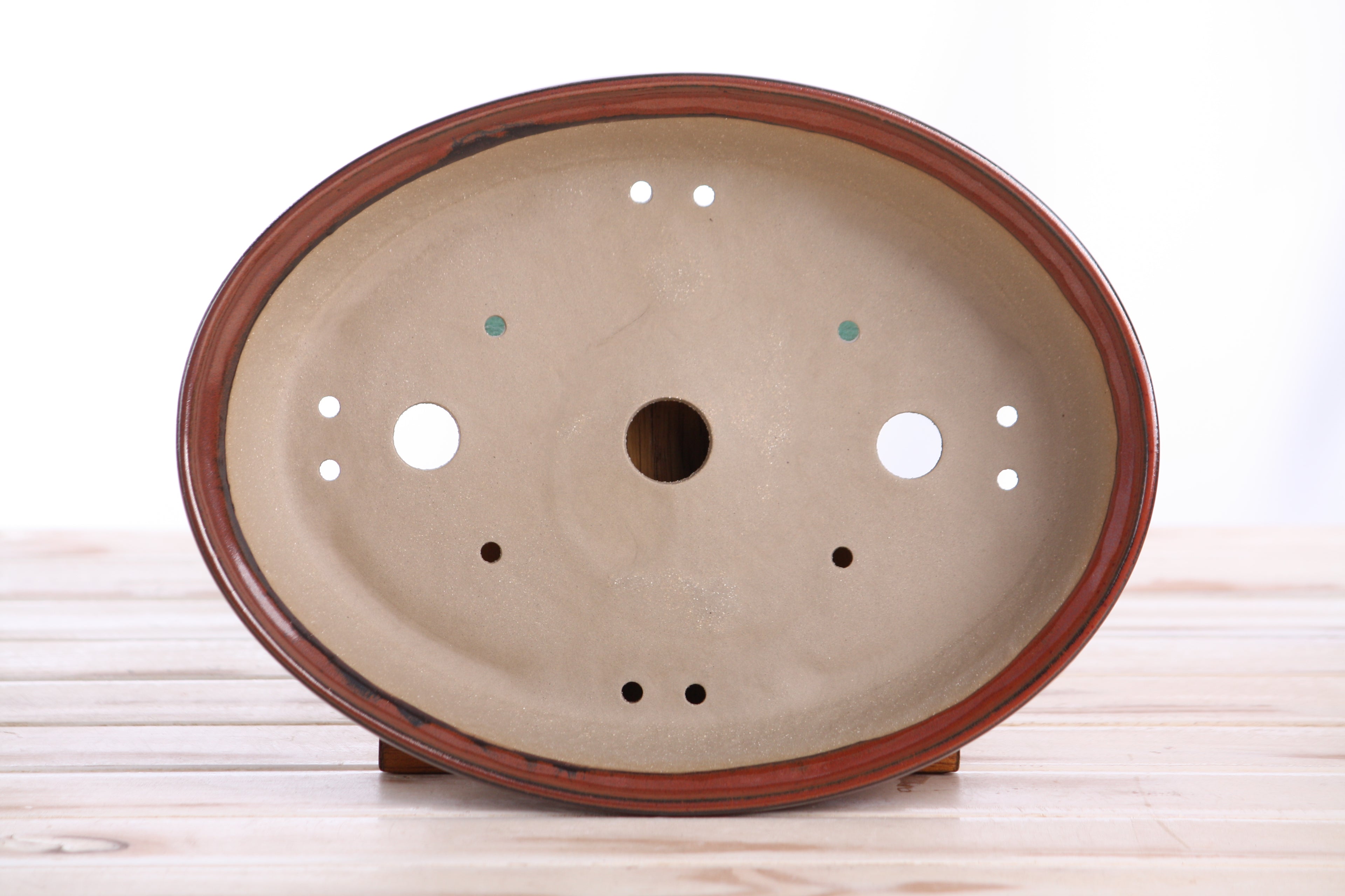 Willow Bonsai Ceramics Landscape Oval A Bonsai Pot 10 Inch – Large Oval Ceramic Bonsai Planter for Forest, Group & Specimen Tree Plantings, High‑Fired Frost‑Proof Stoneware, Handmade in USA (Sunset)