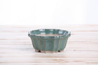 Willow Bonsai Ceramics Flower Design Bonsai Pot 4.5 Inch – Elegant Ceramic Bonsai & Succulent Planter, High‑Fired Frost‑Proof Stoneware with Drainage & Wiring Holes, Handmade in USA (Seaweed 2023)
