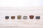 Willow Bonsai Ceramics 1 Inch Shito Bonsai Pot Set of 6 – Mini Handmade Ceramic Bonsai & Succulent Pots, High‑Fired Stoneware with Drainage, Made in USA (Set A)