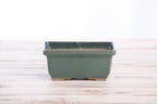 Willow Bonsai Ceramics Rectangle Deep Bonsai Pot 5 Inch – Higher‑Profile Rectangular Ceramic Bonsai & Succulent Planter with Accentuated Rim, High‑Fired Frost‑Proof Stoneware, Handmade in USA (Seaweed 2025)