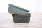 Willow Bonsai Ceramics Rectangle Deep Bonsai Pot 5 Inch – Higher‑Profile Rectangular Ceramic Bonsai & Succulent Planter with Accentuated Rim, High‑Fired Frost‑Proof Stoneware, Handmade in USA (Seaweed 2025)