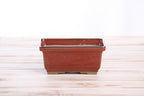 Willow Bonsai Ceramics Rectangle Deep Bonsai Pot 5 Inch – Higher‑Profile Rectangular Ceramic Bonsai & Succulent Planter with Accentuated Rim, High‑Fired Frost‑Proof Stoneware, Handmade in USA (Sunset)