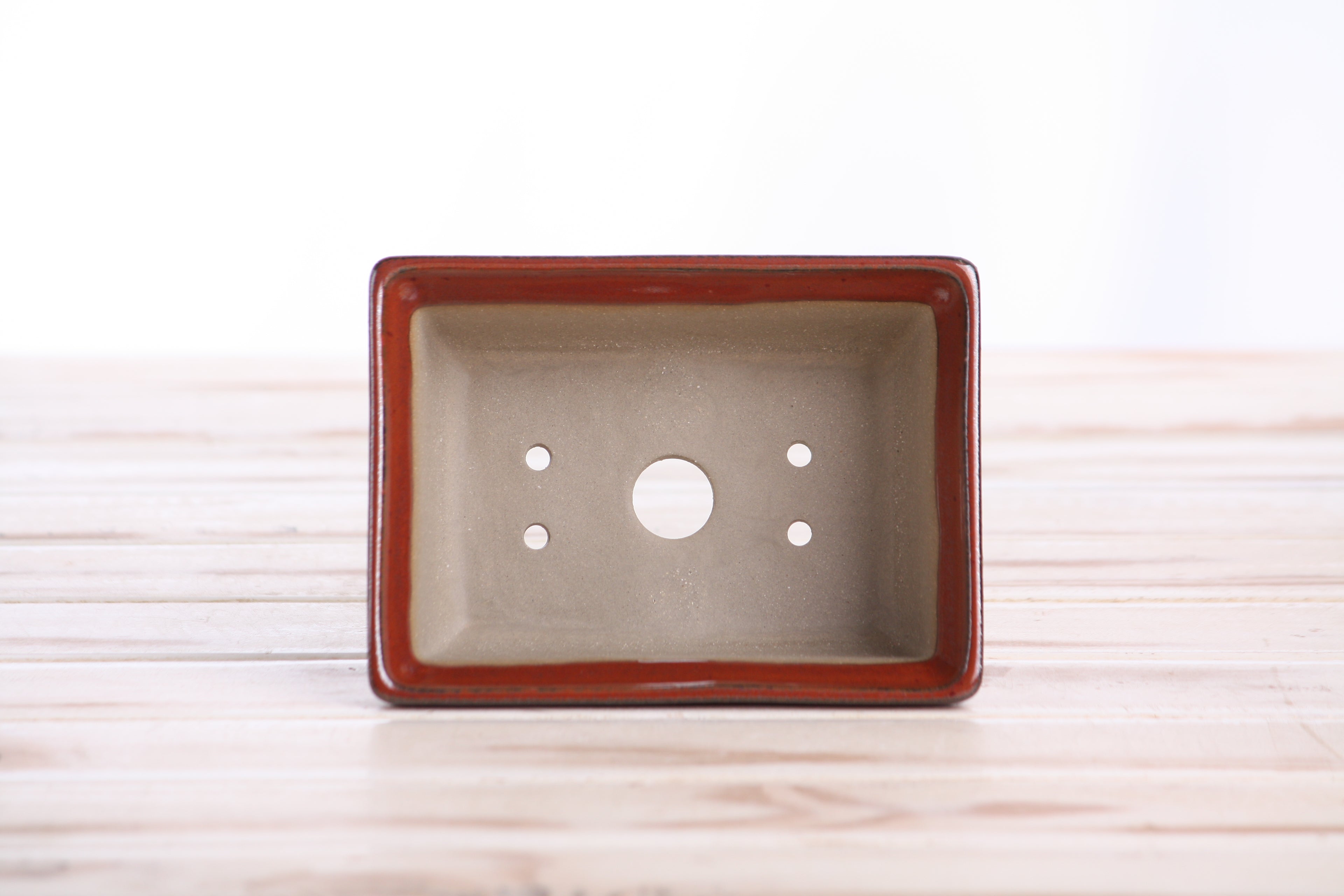 Willow Bonsai Ceramics Rectangle Deep Bonsai Pot 5 Inch – Higher‑Profile Rectangular Ceramic Bonsai & Succulent Planter with Accentuated Rim, High‑Fired Frost‑Proof Stoneware, Handmade in USA (Sunset)