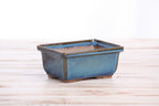 Willow Bonsai Ceramics Rectangle Deep Bonsai Pot 5 Inch – Higher‑Profile Rectangular Ceramic Bonsai & Succulent Planter with Accentuated Rim, High‑Fired Frost‑Proof Stoneware, Handmade in USA (Peacock 2025)