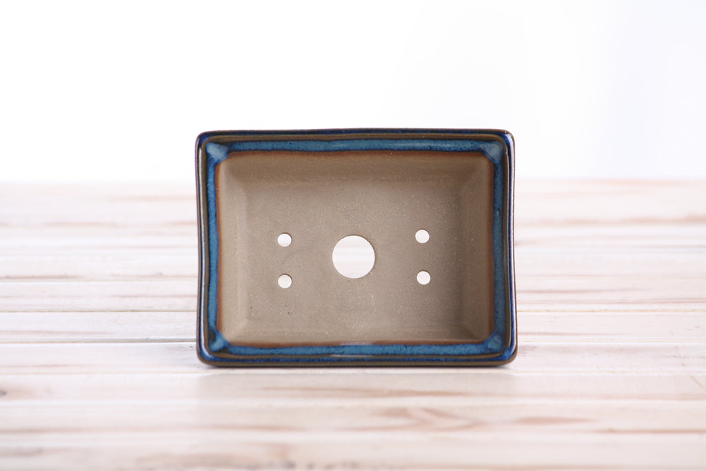 Willow Bonsai Ceramics Rectangle Deep Bonsai Pot 5 Inch – Higher‑Profile Rectangular Ceramic Bonsai & Succulent Planter with Accentuated Rim, High‑Fired Frost‑Proof Stoneware, Handmade in USA (Peacock 2025)