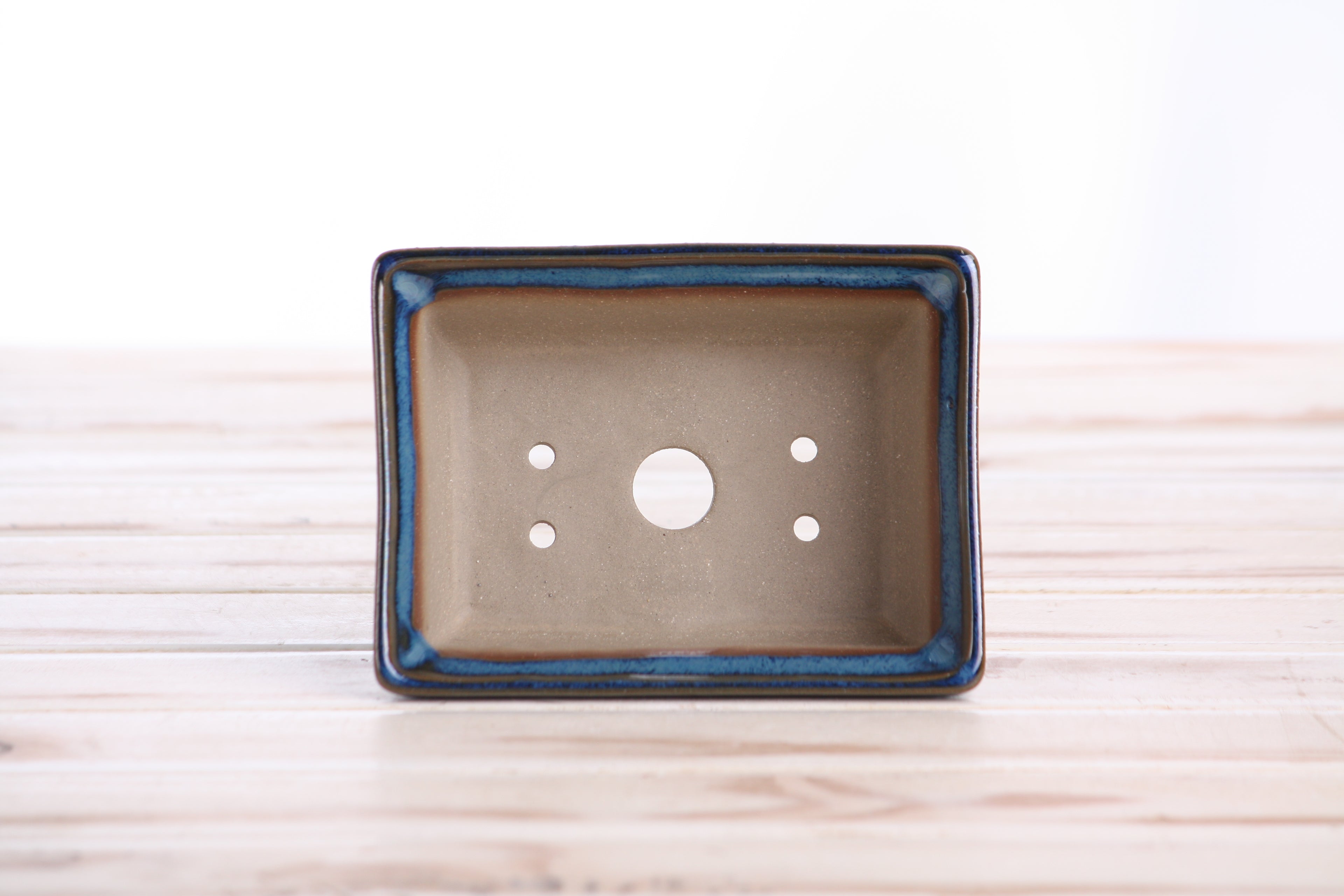 Willow Bonsai Ceramics Rectangle Deep Bonsai Pot 5 Inch – Higher‑Profile Rectangular Ceramic Bonsai & Succulent Planter with Accentuated Rim, High‑Fired Frost‑Proof Stoneware, Handmade in USA (Peacock 2025)