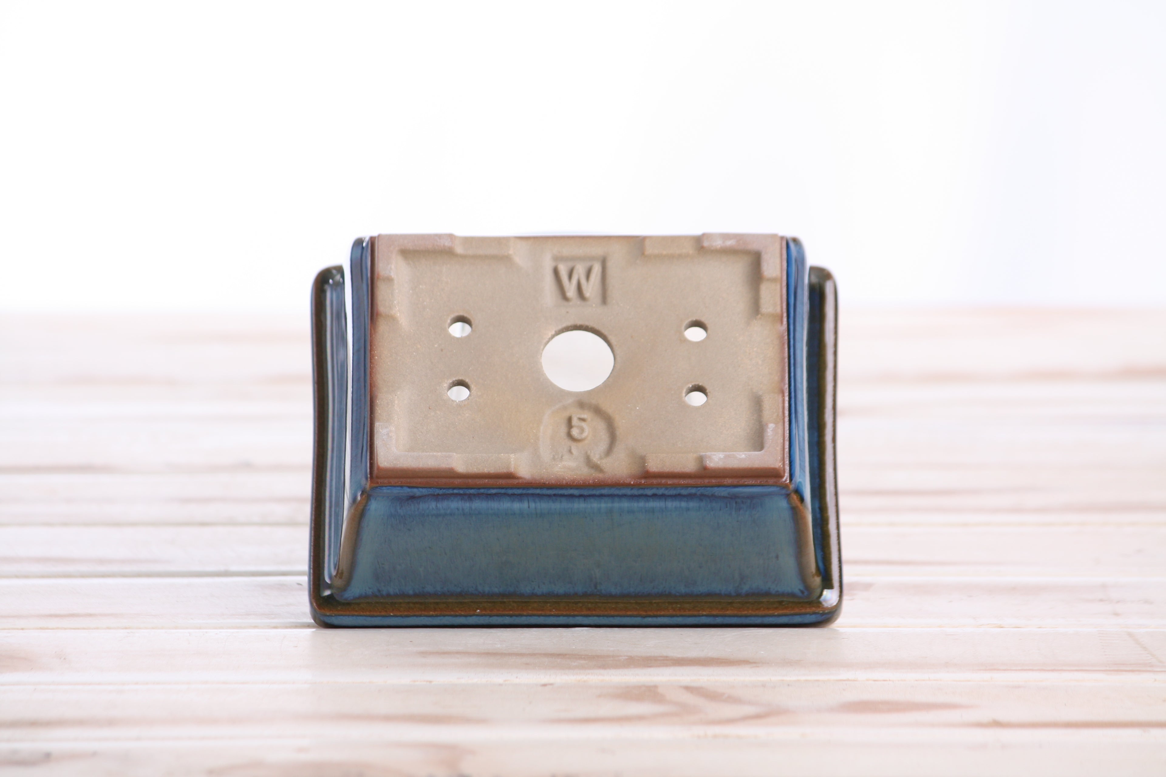Willow Bonsai Ceramics Rectangle Deep Bonsai Pot 5 Inch – Higher‑Profile Rectangular Ceramic Bonsai & Succulent Planter with Accentuated Rim, High‑Fired Frost‑Proof Stoneware, Handmade in USA (Peacock 2025)