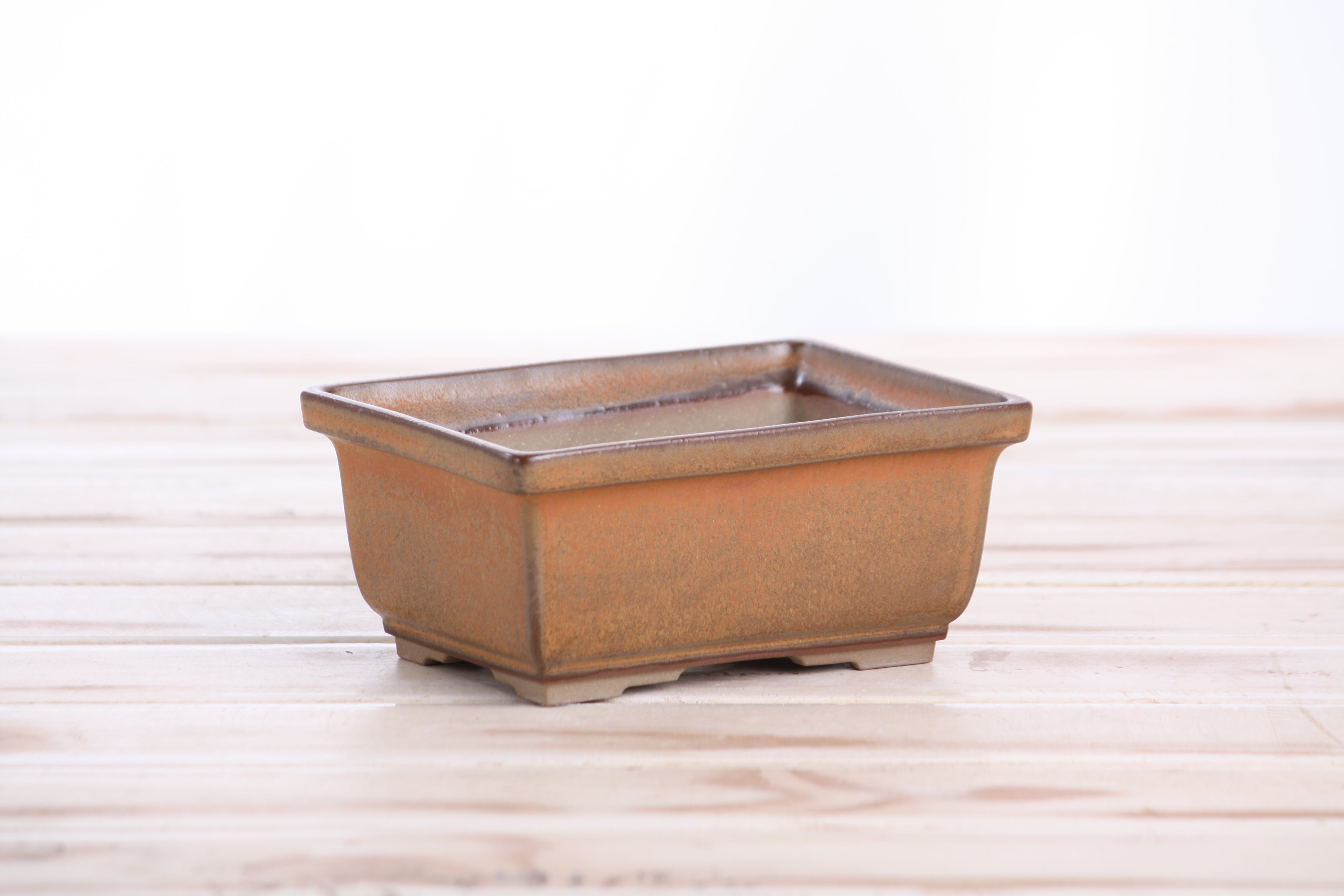 Willow Bonsai Ceramics Rectangle Deep Bonsai Pot 5 Inch – Higher‑Profile Rectangular Ceramic Bonsai & Succulent Planter with Accentuated Rim, High‑Fired Frost‑Proof Stoneware, Handmade in USA (Deep Stone)
