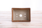Willow Bonsai Ceramics Rectangle Deep Bonsai Pot 5 Inch – Higher‑Profile Rectangular Ceramic Bonsai & Succulent Planter with Accentuated Rim, High‑Fired Frost‑Proof Stoneware, Handmade in USA (Deep Stone)