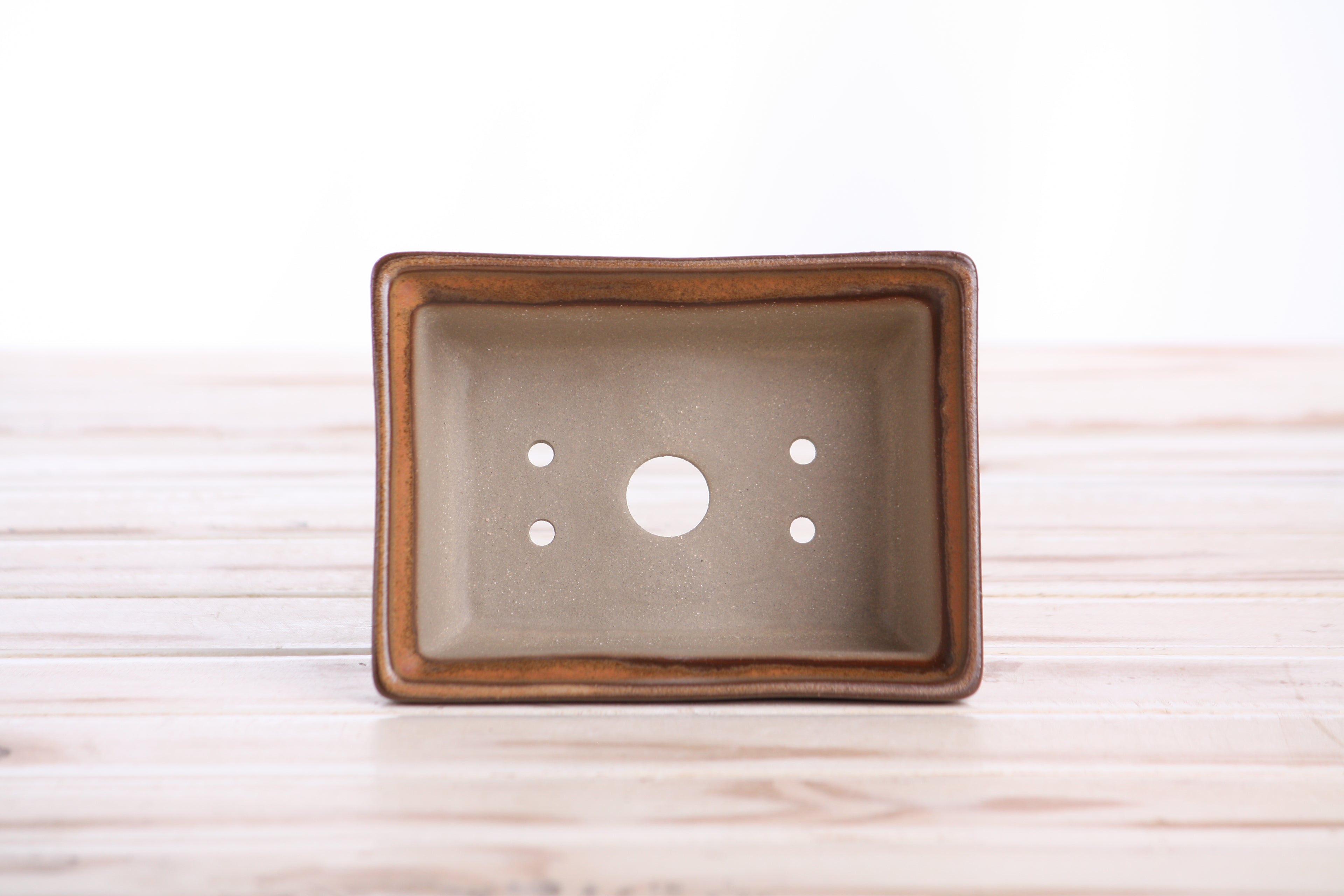 Willow Bonsai Ceramics Rectangle Deep Bonsai Pot 5 Inch – Higher‑Profile Rectangular Ceramic Bonsai & Succulent Planter with Accentuated Rim, High‑Fired Frost‑Proof Stoneware, Handmade in USA (Deep Stone)