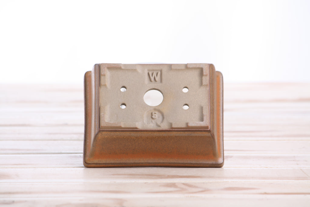 Willow Bonsai Ceramics Rectangle Deep Bonsai Pot 5 Inch – Higher‑Profile Rectangular Ceramic Bonsai & Succulent Planter with Accentuated Rim, High‑Fired Frost‑Proof Stoneware, Handmade in USA (Deep Stone)