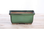 Willow Bonsai Ceramics Rectangle Deep Bonsai Pot 7 Inch – Higher‑Profile Rectangular Ceramic Bonsai & Succulent Planter with Accentuated Rim, High‑Fired Frost‑Proof Stoneware, Handmade in USA (Avocado)