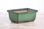 Willow Bonsai Ceramics Rectangle Deep Bonsai Pot 7 Inch – Higher‑Profile Rectangular Ceramic Bonsai & Succulent Planter with Accentuated Rim, High‑Fired Frost‑Proof Stoneware, Handmade in USA (Avocado)
