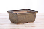 Willow Bonsai Ceramics Rectangle Deep Bonsai Pot 7 Inch – Higher‑Profile Rectangular Ceramic Bonsai & Succulent Planter with Accentuated Rim, High‑Fired Frost‑Proof Stoneware, Handmade in USA (Dark Honey)