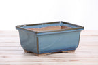 Willow Bonsai Ceramics Rectangle Deep Bonsai Pot 7 Inch – Higher‑Profile Rectangular Ceramic Bonsai & Succulent Planter with Accentuated Rim, High‑Fired Frost‑Proof Stoneware, Handmade in USA (Peacock 2025)
