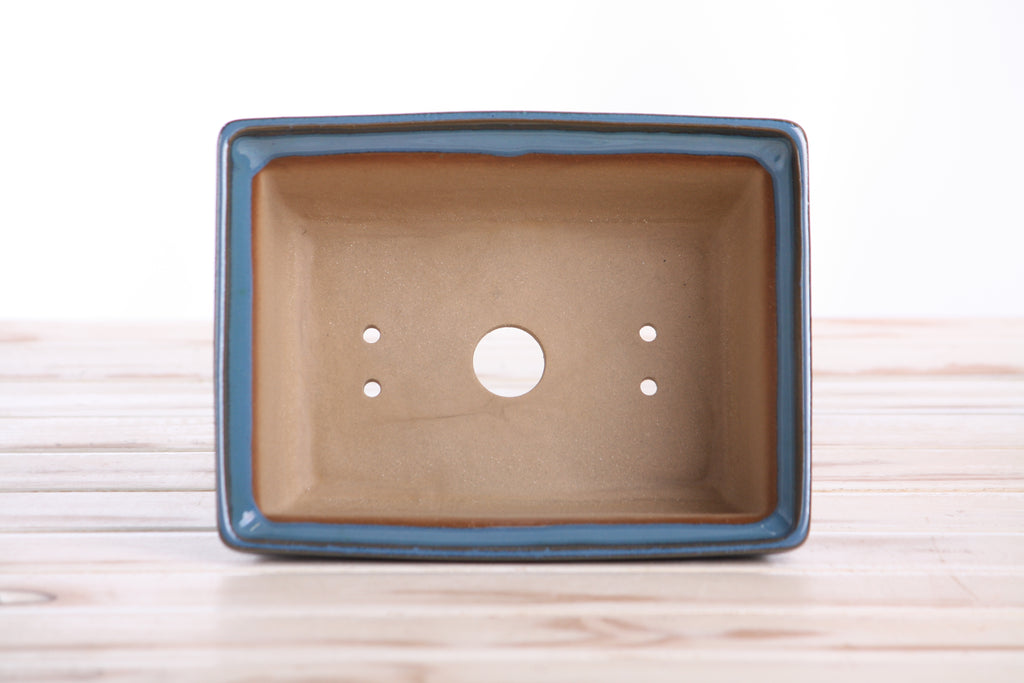 Willow Bonsai Ceramics Rectangle Deep Bonsai Pot 7 Inch – Higher‑Profile Rectangular Ceramic Bonsai & Succulent Planter with Accentuated Rim, High‑Fired Frost‑Proof Stoneware, Handmade in USA (Peacock 2025)