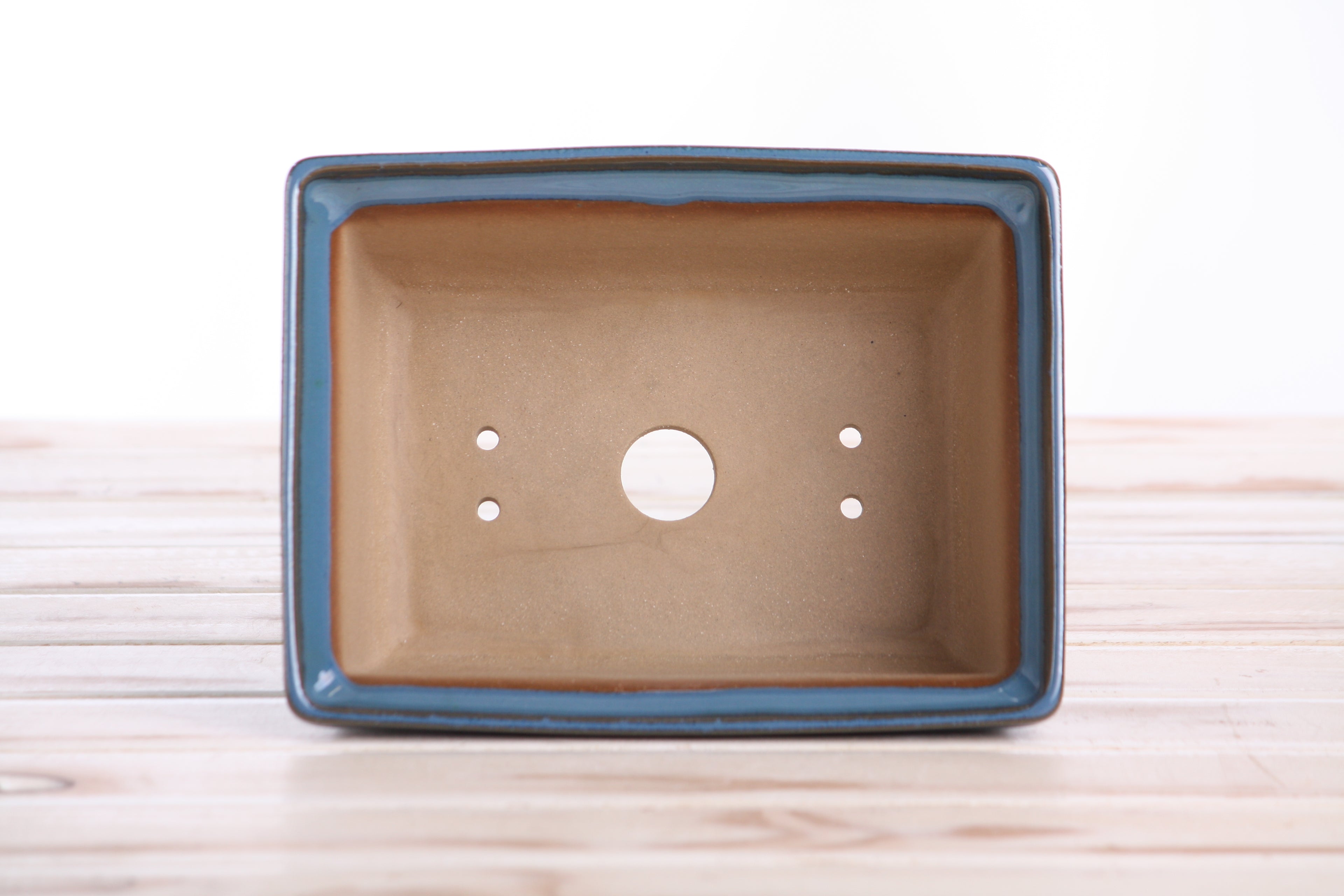 Willow Bonsai Ceramics Rectangle Deep Bonsai Pot 7 Inch – Higher‑Profile Rectangular Ceramic Bonsai & Succulent Planter with Accentuated Rim, High‑Fired Frost‑Proof Stoneware, Handmade in USA (Peacock 2025)