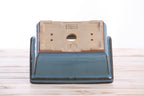 Willow Bonsai Ceramics Rectangle Deep Bonsai Pot 7 Inch – Higher‑Profile Rectangular Ceramic Bonsai & Succulent Planter with Accentuated Rim, High‑Fired Frost‑Proof Stoneware, Handmade in USA (Peacock 2025)