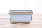 Willow Bonsai Ceramics Rectangle Deep Bonsai Pot 7 Inch – Higher‑Profile Rectangular Ceramic Bonsai & Succulent Planter with Accentuated Rim, High‑Fired Frost‑Proof Stoneware, Handmade in USA (Glacier)