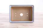 Willow Bonsai Ceramics Rectangle Deep Bonsai Pot 7 Inch – Higher‑Profile Rectangular Ceramic Bonsai & Succulent Planter with Accentuated Rim, High‑Fired Frost‑Proof Stoneware, Handmade in USA (Glacier)