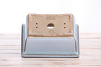Willow Bonsai Ceramics Rectangle Deep Bonsai Pot 7 Inch – Higher‑Profile Rectangular Ceramic Bonsai & Succulent Planter with Accentuated Rim, High‑Fired Frost‑Proof Stoneware, Handmade in USA (Glacier)