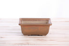 Willow Bonsai Ceramics Square Bonsai Pot 5.5 Inch – Low‑Profile Square Ceramic Bonsai & Succulent Planter with Accentuated Rim, High‑Fired Frost‑Proof Stoneware, Handmade in USA (Deep Stone)