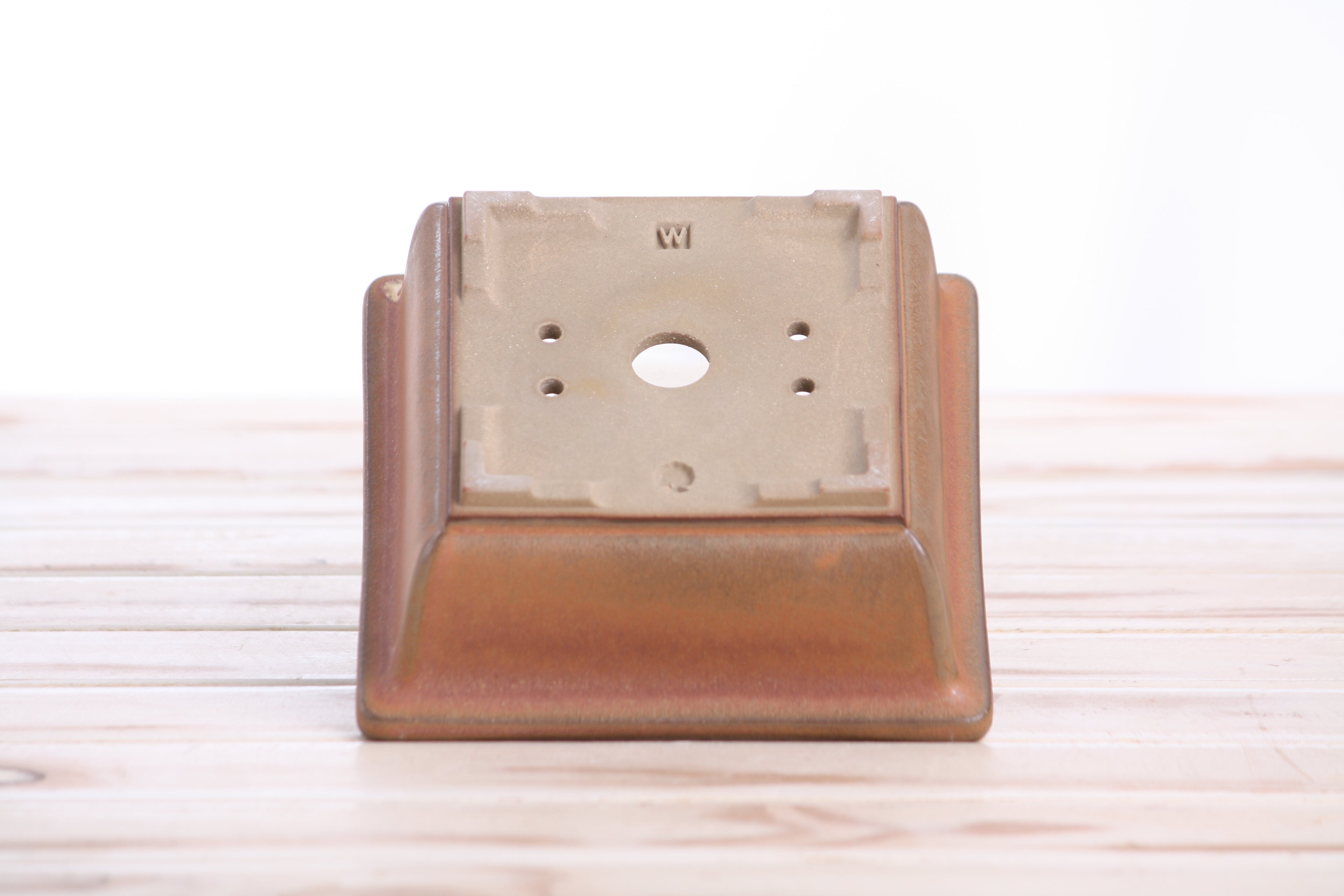 Willow Bonsai Ceramics Square Bonsai Pot 5.5 Inch – Low‑Profile Square Ceramic Bonsai & Succulent Planter with Accentuated Rim, High‑Fired Frost‑Proof Stoneware, Handmade in USA (Deep Stone)