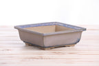 Willow Bonsai Ceramics Square Bonsai Pot 7 Inch – Low‑Profile Square Ceramic Bonsai & Succulent Planter with Accentuated Rim, High‑Fired Frost‑Proof Stoneware, Handmade in USA (Ocean)