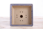 Willow Bonsai Ceramics Square Bonsai Pot 7 Inch – Low‑Profile Square Ceramic Bonsai & Succulent Planter with Accentuated Rim, High‑Fired Frost‑Proof Stoneware, Handmade in USA (Ocean)
