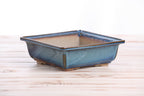 Willow Bonsai Ceramics Square Bonsai Pot 7 Inch – Low‑Profile Square Ceramic Bonsai & Succulent Planter with Accentuated Rim, High‑Fired Frost‑Proof Stoneware, Handmade in USA (Peacock 2025)