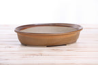 Willow Bonsai Ceramics Landscape Oval A Bonsai Pot 10 Inch – Large Oval Ceramic Bonsai Planter for Forest, Group & Specimen Tree Plantings, High‑Fired Frost‑Proof Stoneware, Handmade in USA (Deep Stone)
