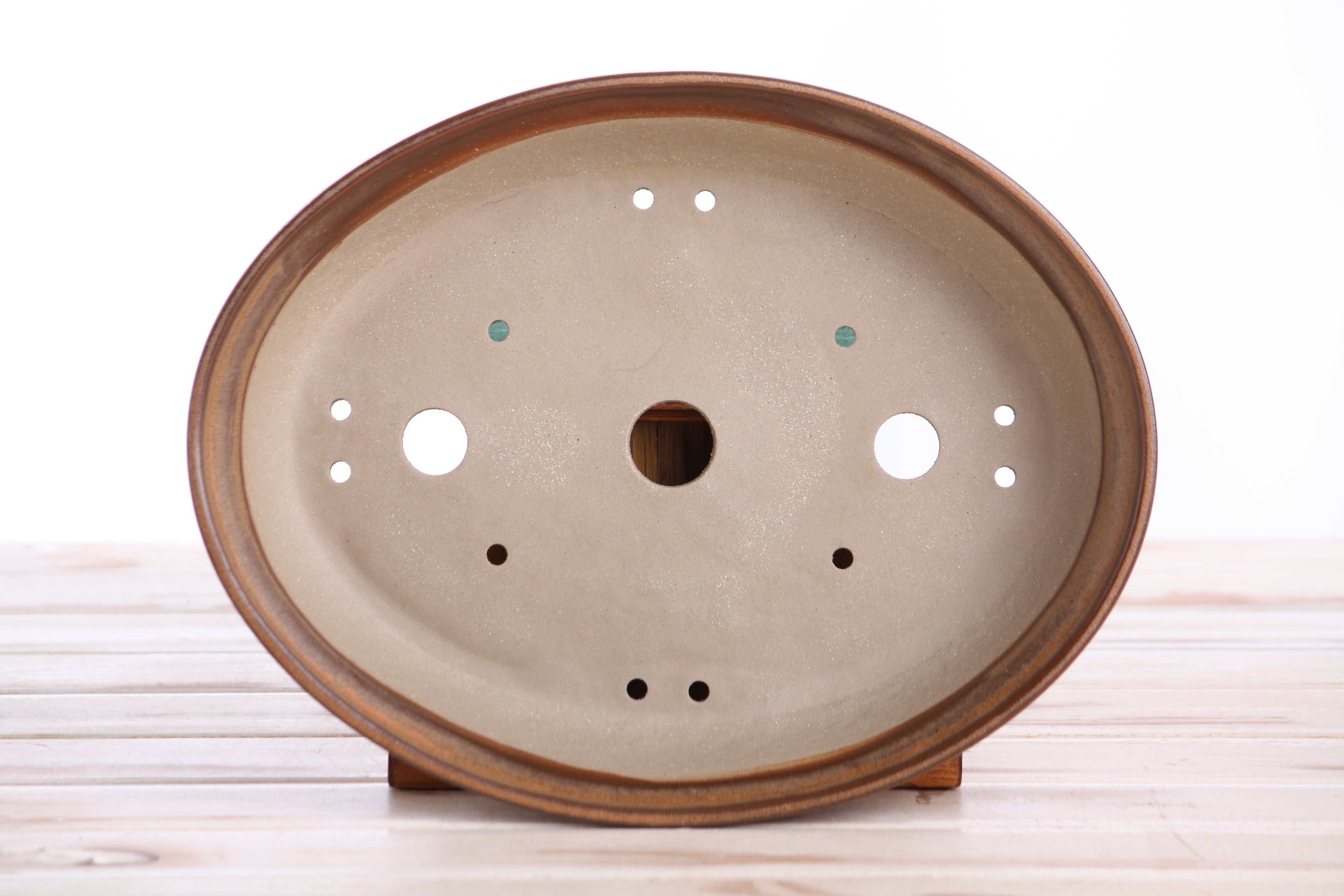 Willow Bonsai Ceramics Landscape Oval A Bonsai Pot 10 Inch – Large Oval Ceramic Bonsai Planter for Forest, Group & Specimen Tree Plantings, High‑Fired Frost‑Proof Stoneware, Handmade in USA (Deep Stone)