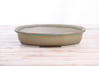 Willow Bonsai Ceramics Landscape Oval A Bonsai Pot 10 Inch – Large Oval Ceramic Bonsai Planter for Forest, Group & Specimen Tree Plantings, High‑Fired Frost‑Proof Stoneware, Handmade in USA (Speckled Moss)