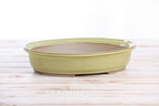 Willow Bonsai Ceramics Landscape Oval A Bonsai Pot 10 Inch – Large Oval Ceramic Bonsai Planter for Forest, Group & Specimen Tree Plantings, High‑Fired Frost‑Proof Stoneware, Handmade in USA (Yellow)