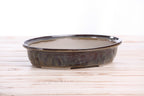 Willow Bonsai Ceramics Landscape Oval A Bonsai Pot 10 Inch – Large Oval Ceramic Bonsai Planter for Forest, Group & Specimen Tree Plantings, High‑Fired Frost‑Proof Stoneware, Handmade in USA (Dark Honey)