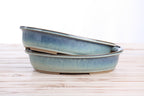 Willow Bonsai Ceramics Landscape Oval A Bonsai Pot 10 Inch – Large Oval Ceramic Bonsai Planter for Forest, Group & Specimen Tree Plantings, High‑Fired Frost‑Proof Stoneware, Handmade in USA (Glacier)