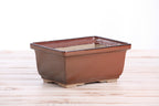 Willow Bonsai Ceramics Rectangle Deep Bonsai Pot 7 Inch – Higher‑Profile Rectangular Ceramic Bonsai & Succulent Planter with Accentuated Rim, High‑Fired Frost‑Proof Stoneware, Handmade in USA (Sunset)