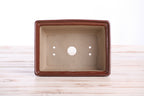 Willow Bonsai Ceramics Rectangle Deep Bonsai Pot 7 Inch – Higher‑Profile Rectangular Ceramic Bonsai & Succulent Planter with Accentuated Rim, High‑Fired Frost‑Proof Stoneware, Handmade in USA (Sunset)