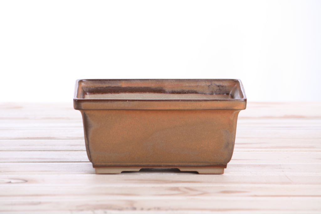 Willow Bonsai Ceramics Rectangle Deep Bonsai Pot 7 Inch – Higher‑Profile Rectangular Ceramic Bonsai & Succulent Planter with Accentuated Rim, High‑Fired Frost‑Proof Stoneware, Handmade in USA (Deep Stone)