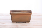 Willow Bonsai Ceramics Rectangle Deep Bonsai Pot 7 Inch – Higher‑Profile Rectangular Ceramic Bonsai & Succulent Planter with Accentuated Rim, High‑Fired Frost‑Proof Stoneware, Handmade in USA (Deep Stone)