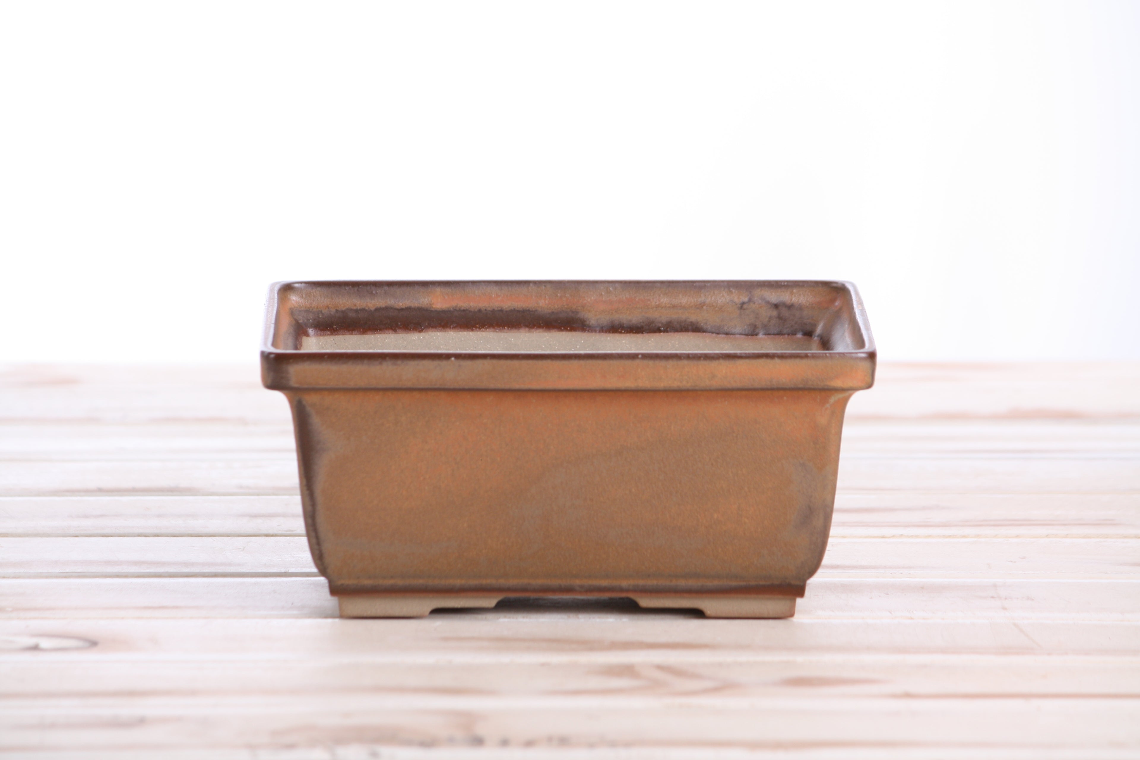 Willow Bonsai Ceramics Rectangle Deep Bonsai Pot 7 Inch – Higher‑Profile Rectangular Ceramic Bonsai & Succulent Planter with Accentuated Rim, High‑Fired Frost‑Proof Stoneware, Handmade in USA (Deep Stone)