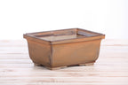 Willow Bonsai Ceramics Rectangle Deep Bonsai Pot 7 Inch – Higher‑Profile Rectangular Ceramic Bonsai & Succulent Planter with Accentuated Rim, High‑Fired Frost‑Proof Stoneware, Handmade in USA (Deep Stone)