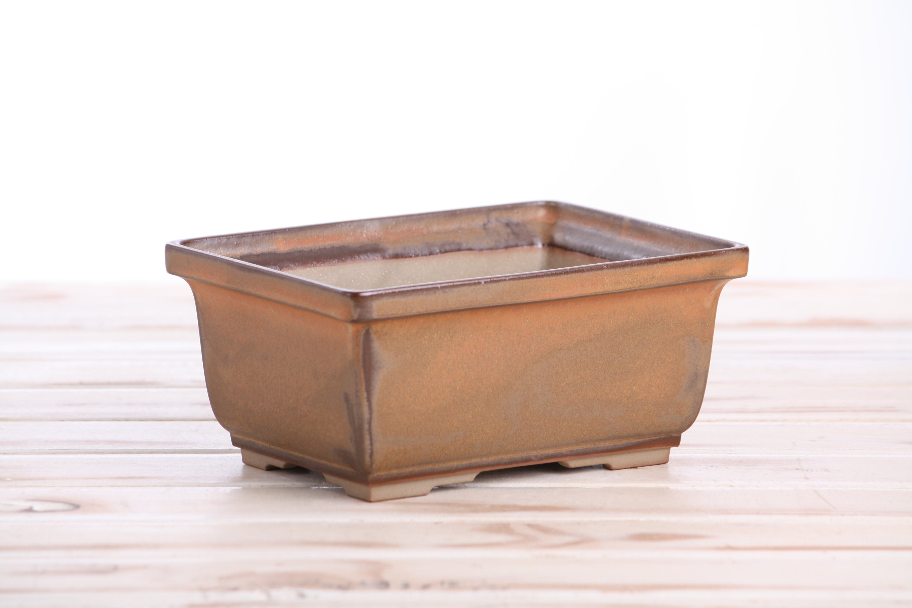 Willow Bonsai Ceramics Rectangle Deep Bonsai Pot 7 Inch – Higher‑Profile Rectangular Ceramic Bonsai & Succulent Planter with Accentuated Rim, High‑Fired Frost‑Proof Stoneware, Handmade in USA (Deep Stone)