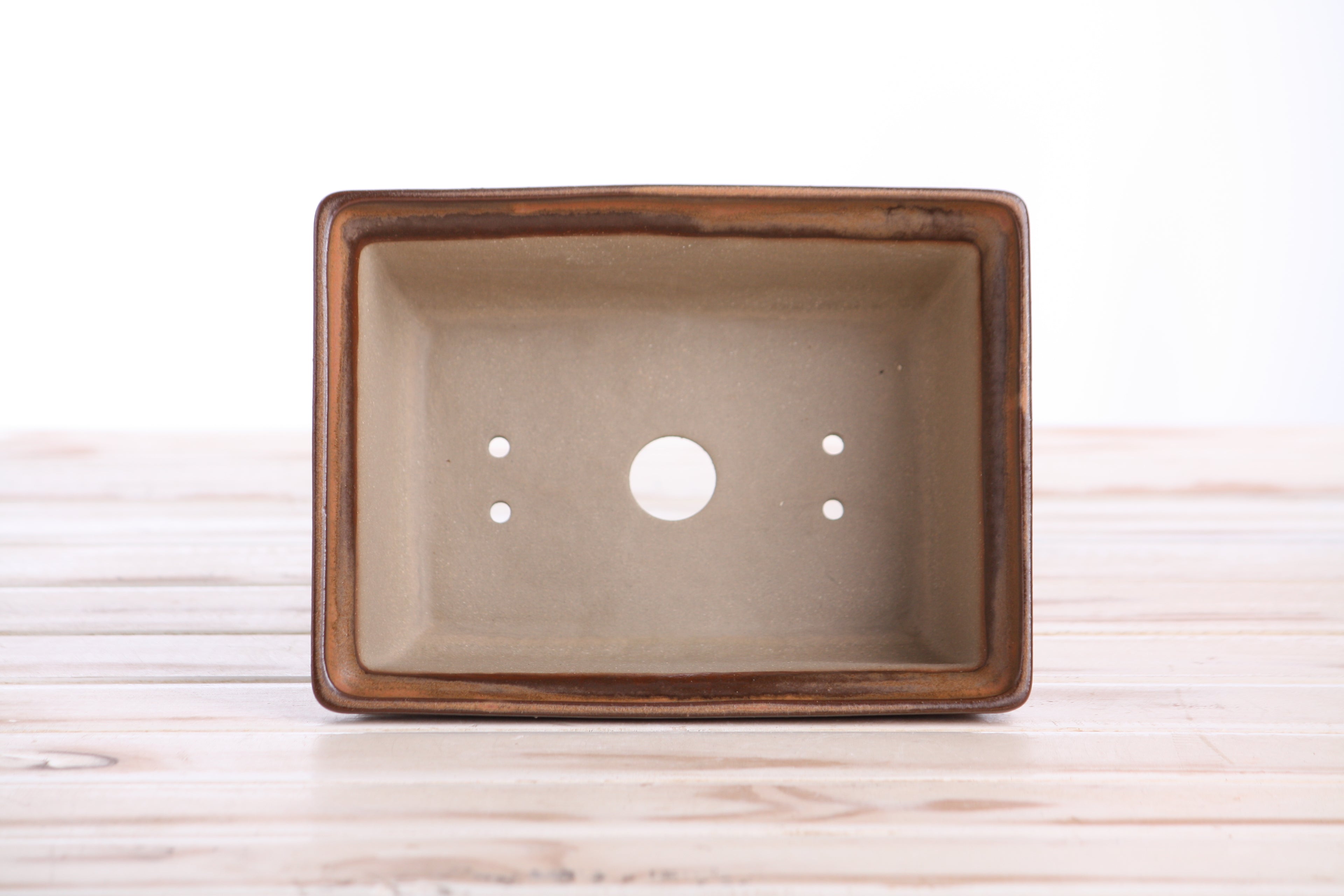 Willow Bonsai Ceramics Rectangle Deep Bonsai Pot 7 Inch – Higher‑Profile Rectangular Ceramic Bonsai & Succulent Planter with Accentuated Rim, High‑Fired Frost‑Proof Stoneware, Handmade in USA (Deep Stone)