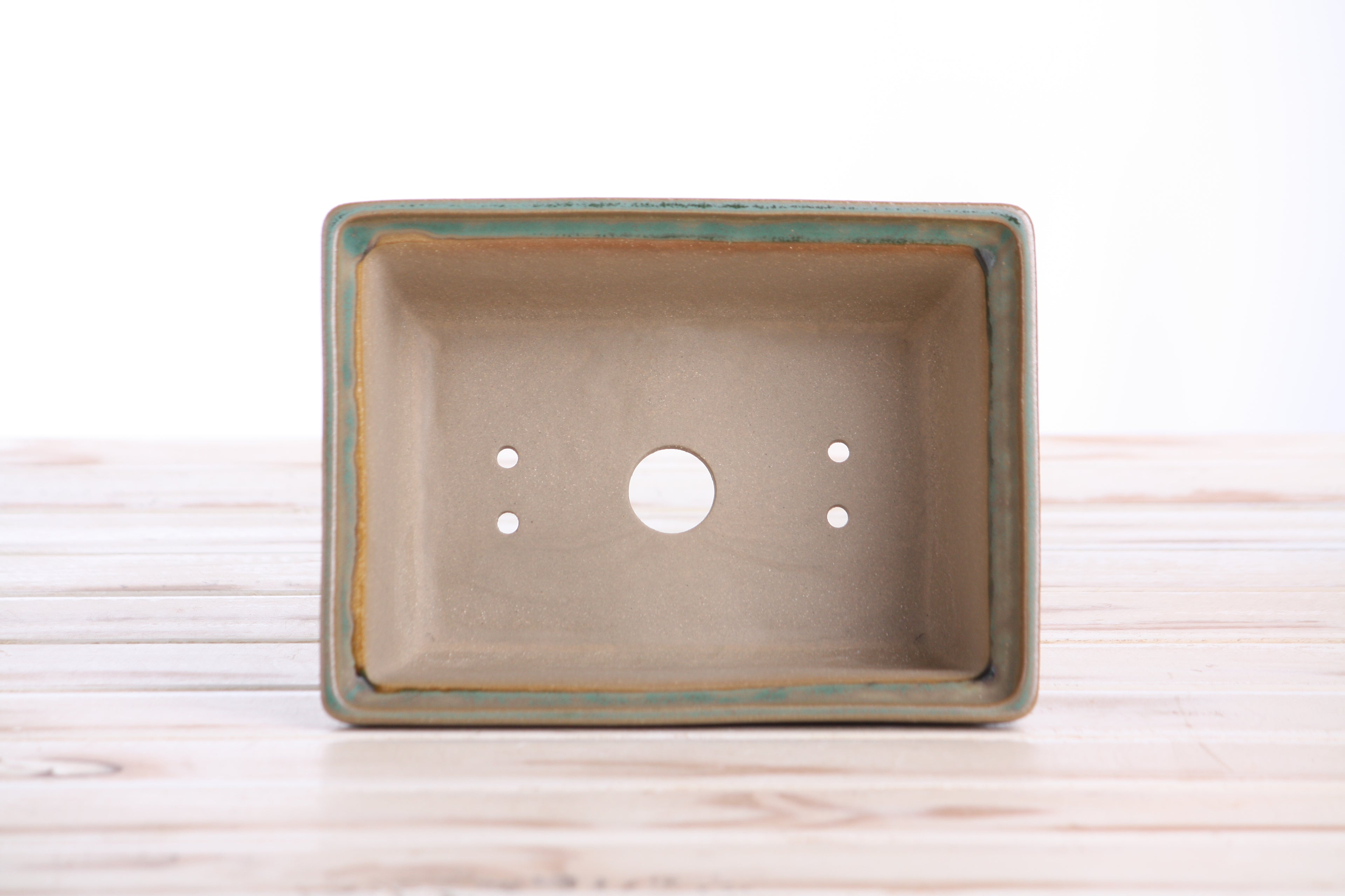 Willow Bonsai Ceramics Rectangle Deep Bonsai Pot 7 Inch – Higher‑Profile Rectangular Ceramic Bonsai & Succulent Planter with Accentuated Rim, High‑Fired Frost‑Proof Stoneware, Handmade in USA (Speckled Moss)