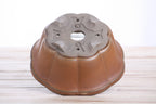 Lotus A Bonsai Pot 6 Inch – Semi‑Cascade Ceramic Planter with Scalloped Sides, High‑Fired Frost‑Proof Stoneware, Handmade in USA (Deep Stone)