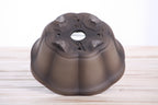 Lotus A Bonsai Pot 6 Inch – Semi‑Cascade Ceramic Planter with Scalloped Sides, High‑Fired Frost‑Proof Stoneware, Handmade in USA (Shaded Unglazed)