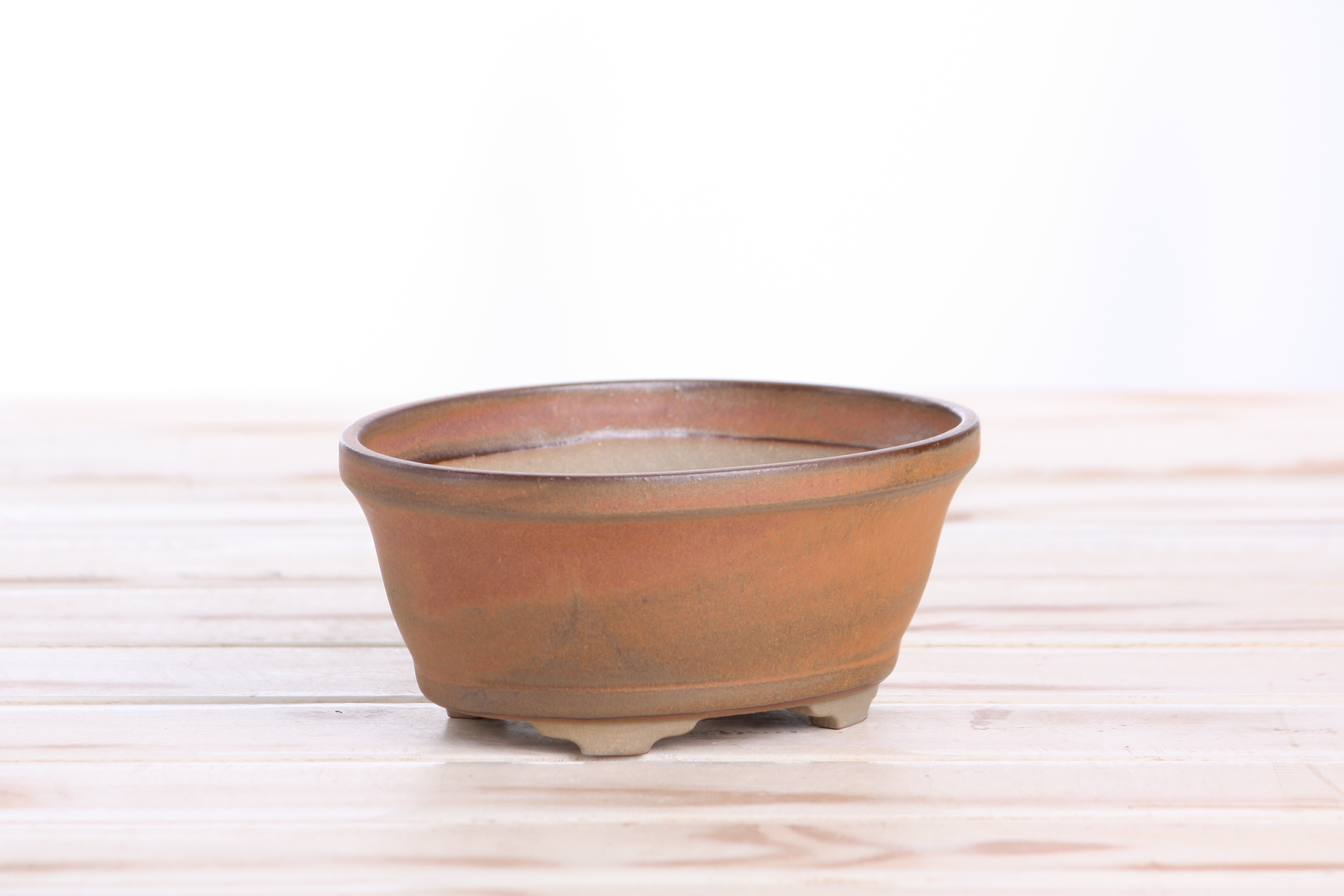 Willow Bonsai Ceramics Oval B Bonsai Pot 5.5 Inch – Tapered Oval Ceramic Bonsai & Succulent Planter with Accentuated Rim, High‑Fired Frost‑Proof Stoneware, Handmade in USA (Deep Stone)
