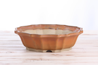 Willow Bonsai Ceramics Flower Design Bonsai Pot 10 Inch – Elegant Ceramic Bonsai & Succulent Planter, High‑Fired Frost‑Proof Stoneware with Drainage & Wiring Holes, Handmade in USA (Deep Stone)