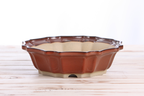 Willow Bonsai Ceramics Flower Design Bonsai Pot 10 Inch – Elegant Ceramic Bonsai & Succulent Planter, High‑Fired Frost‑Proof Stoneware with Drainage & Wiring Holes, Handmade in USA (Sunset)